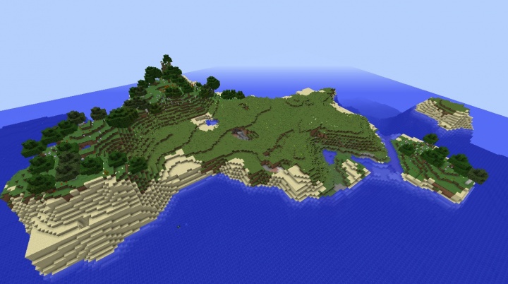 Minecraft flower forest island seed 1.9 sunflower plains and caves.jpg