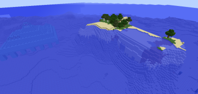 400px Minecraft survival island ocean monument seed