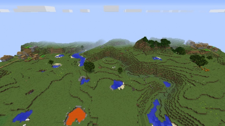 Minecraft 1.11.2 double village seed in view of eachother.jpg