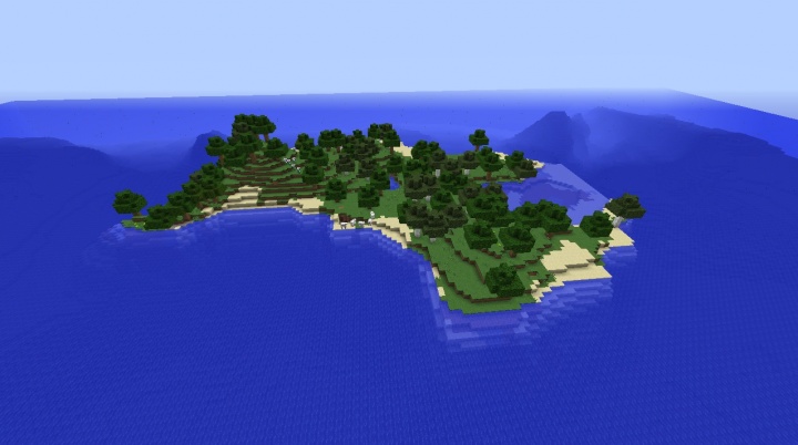 Minecraft forest island seed 1.8.4 middle of nowhere survival island.jpg